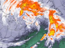 Une carte avec de l'orange et du blanc, d'autres phénomènes encore inexpliqués.