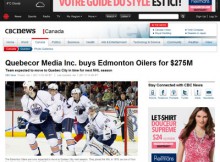 La nouvelle sur le site de la CBC